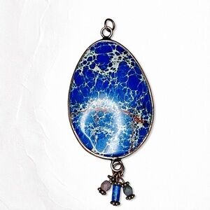 6156gc. Blue Ceramic Pendant